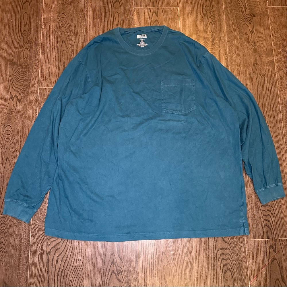 Duluth Trading Longtail T Shirt Mens 3XL Blue Long Sleeve 100% Cotton Workwear
